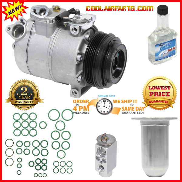 BRAND NEW AC COMPRESSOR & CLUTCH FOR 1997 BMW 528I 2 Years Warranty Kit KT 1795 - 528i 540i